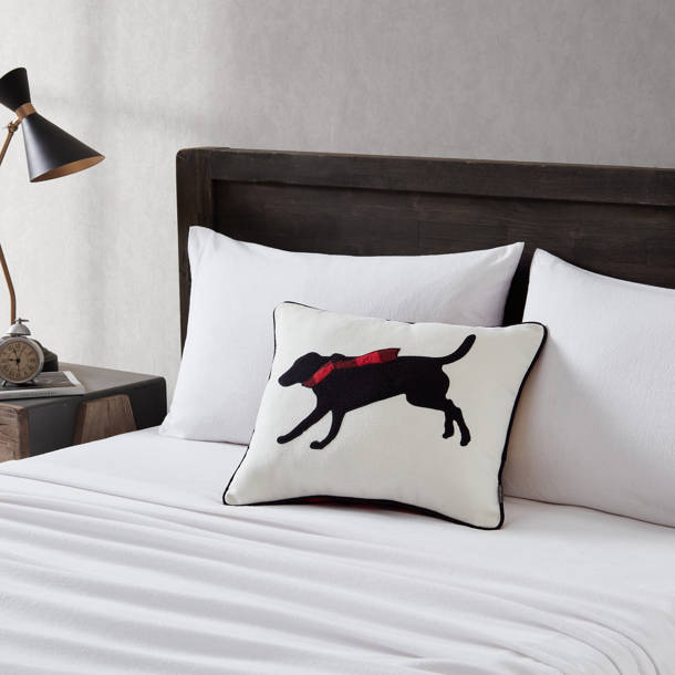 Eddie Bauer Willow Plaid Gray/Red Microfiber Reversible Farmhouse